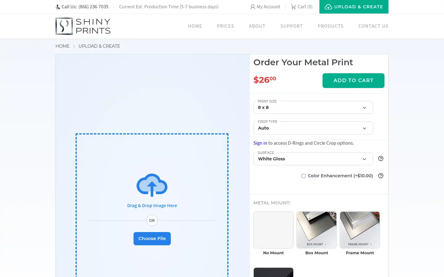 Screenshot of shinyprints.com