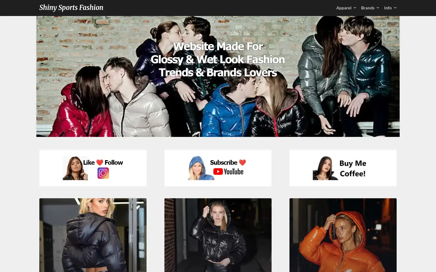 Screenshot of shinysportsfashion.com