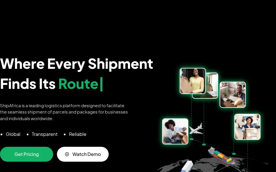 Screenshot of shipafrica.io