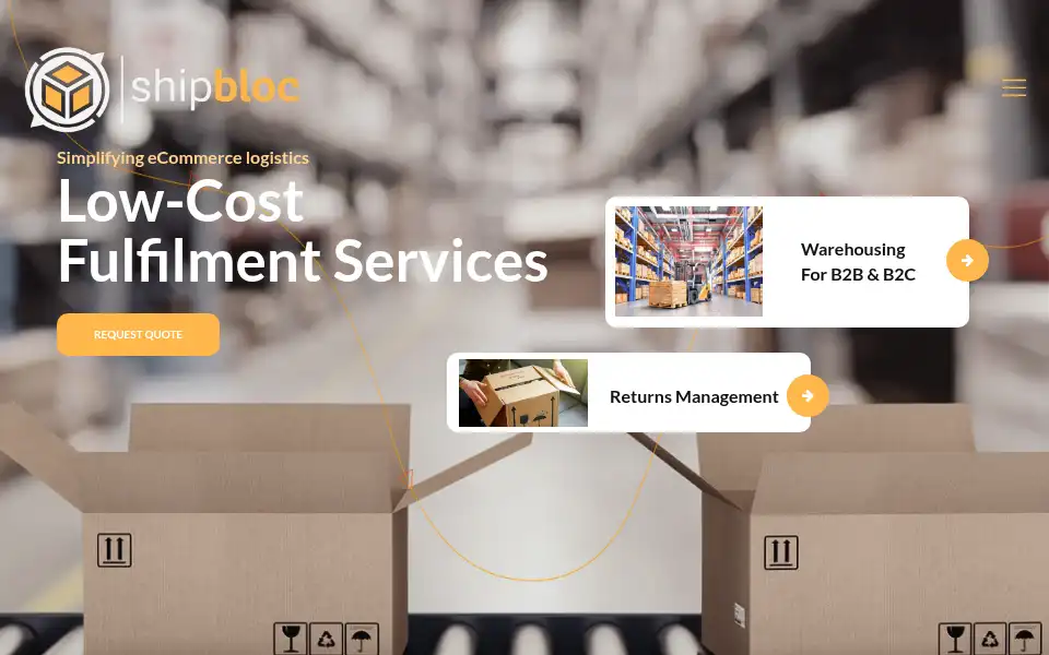 Screenshot of shipbloc.com