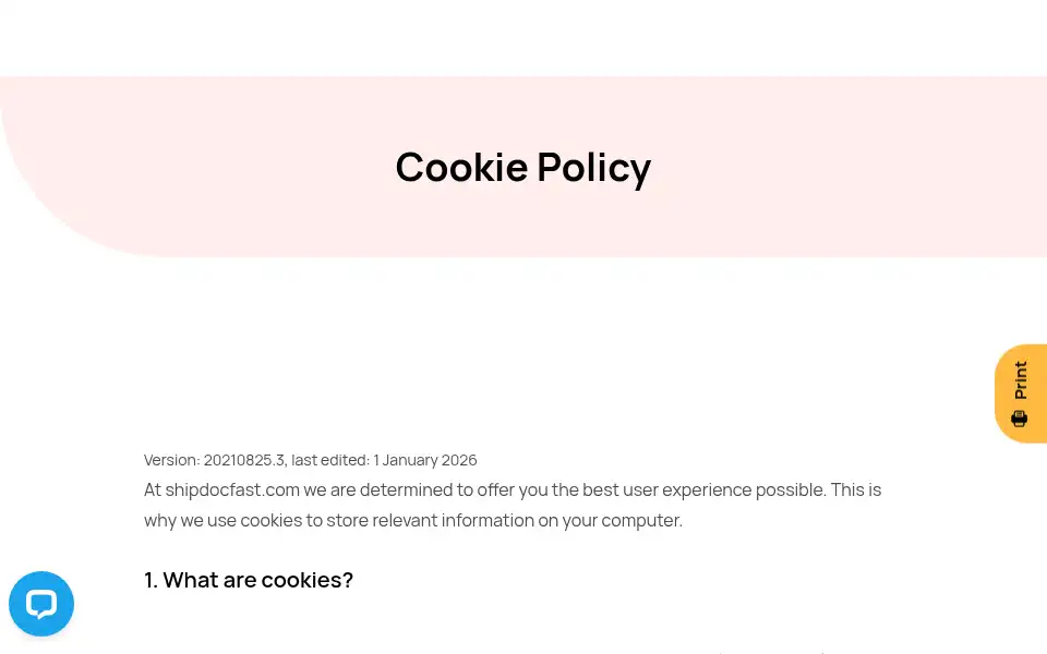 Screenshot of shipdocfast.com