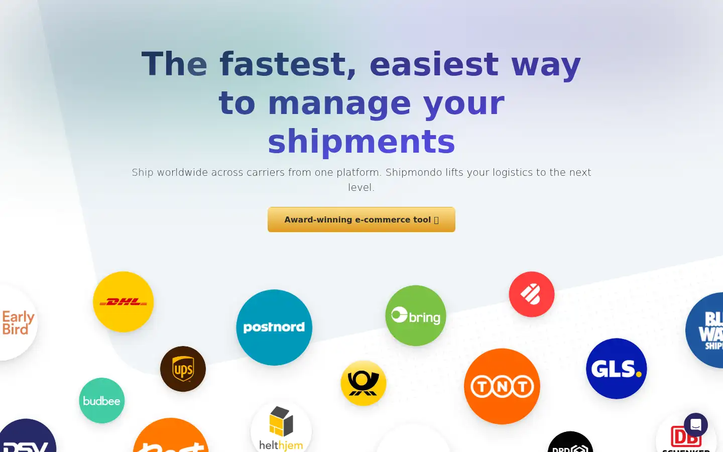 Screenshot of shipmondo.com