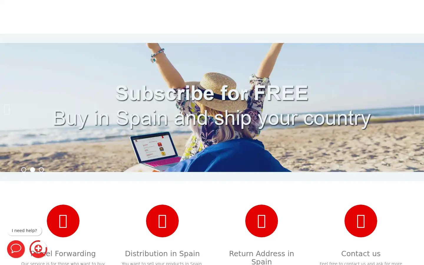 Screenshot of shipping-address-spain.com