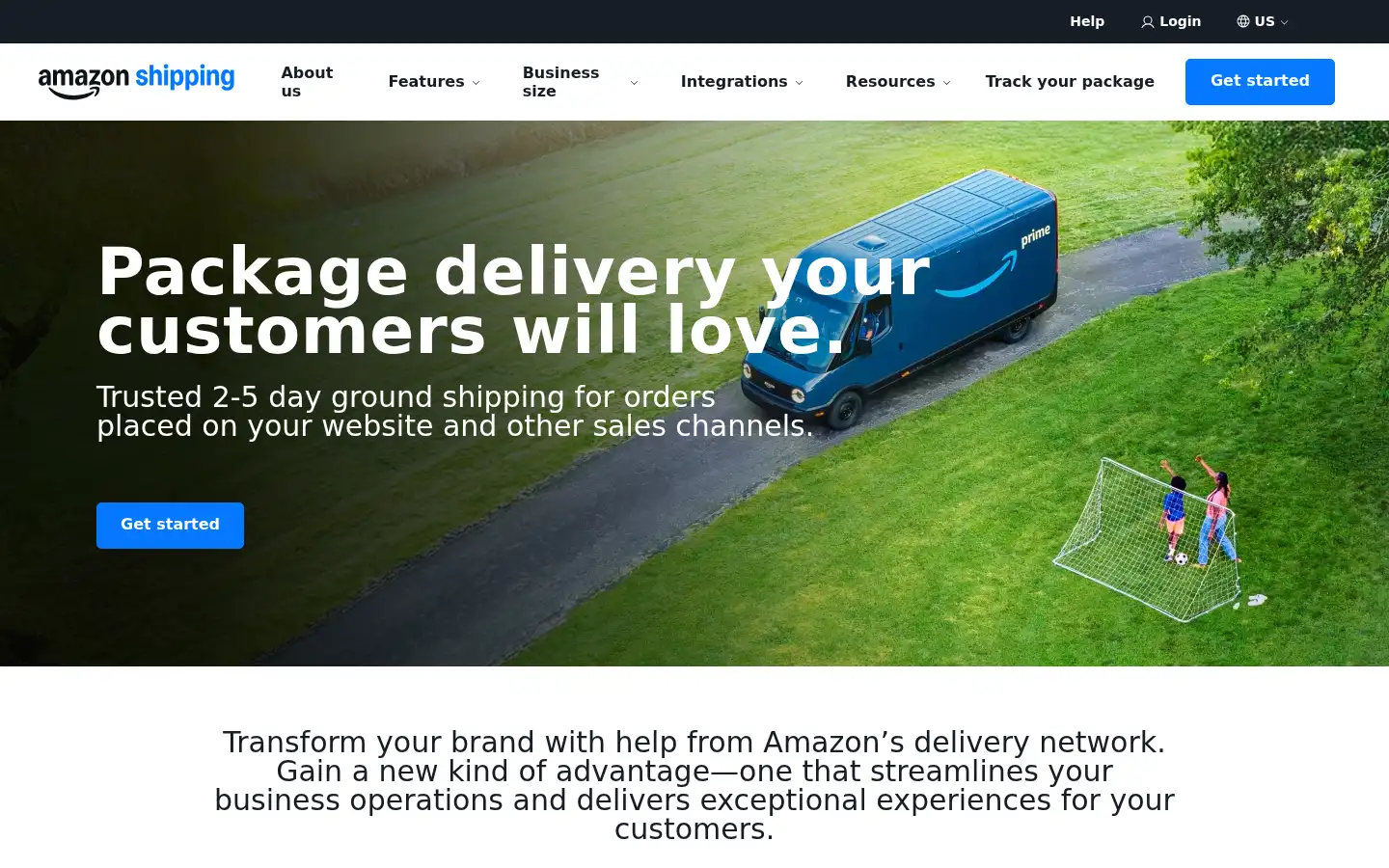 Screenshot of shipping.amazon.com