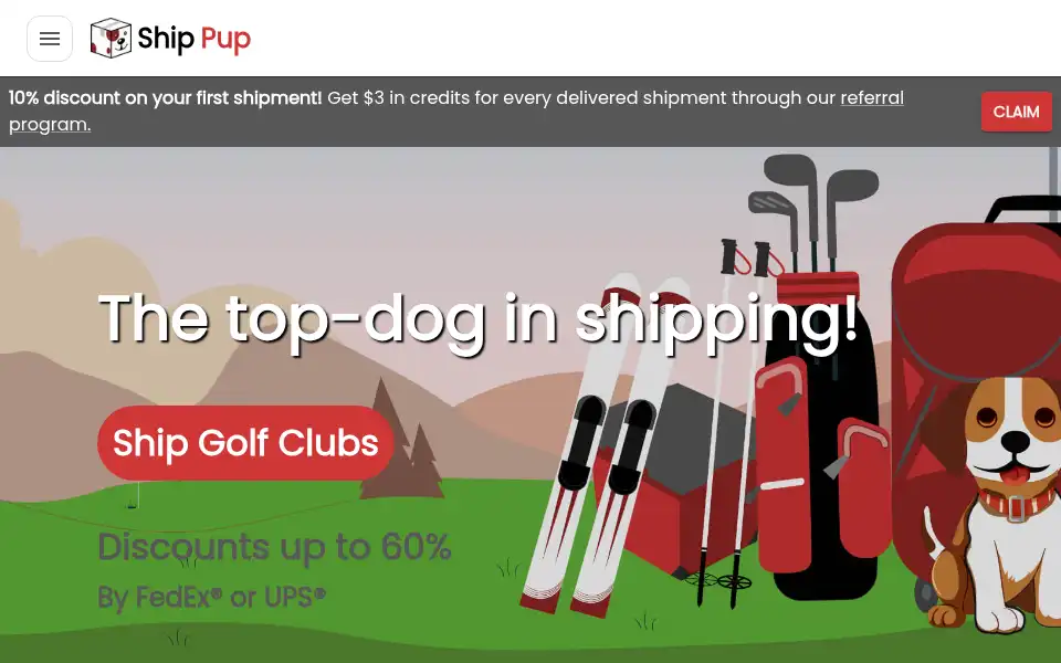 Screenshot of shippup.com