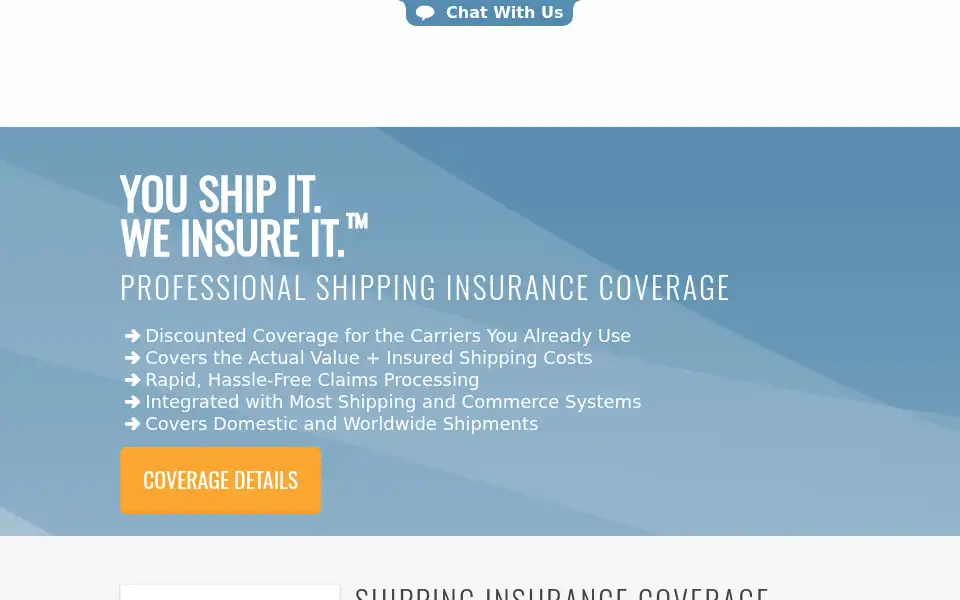Screenshot of shipsurance.com