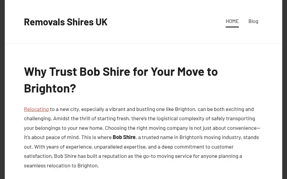 Screenshot of shires-removals.co.uk