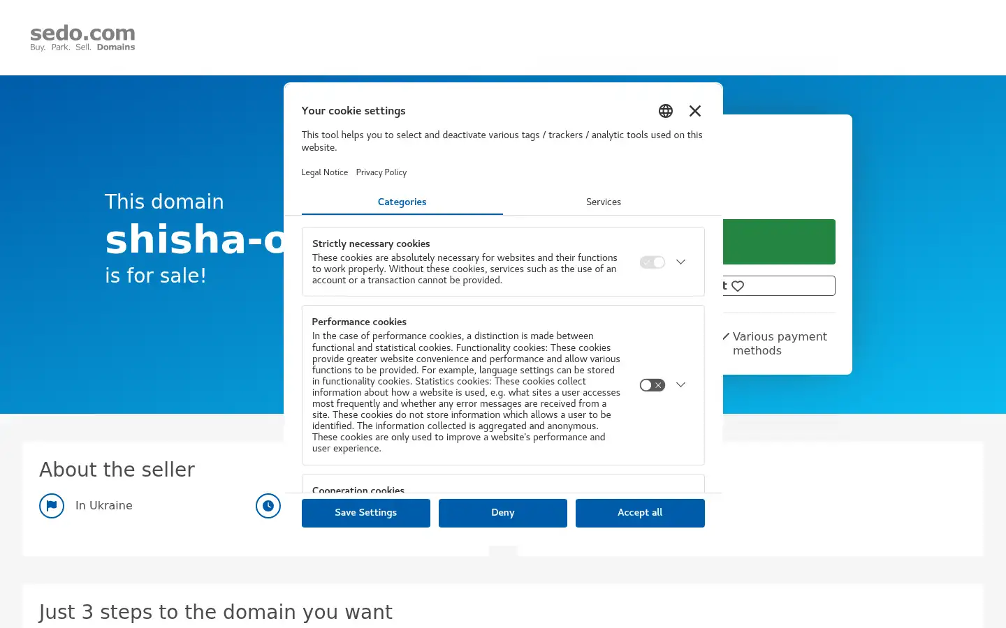 Screenshot of shisha-one.eu