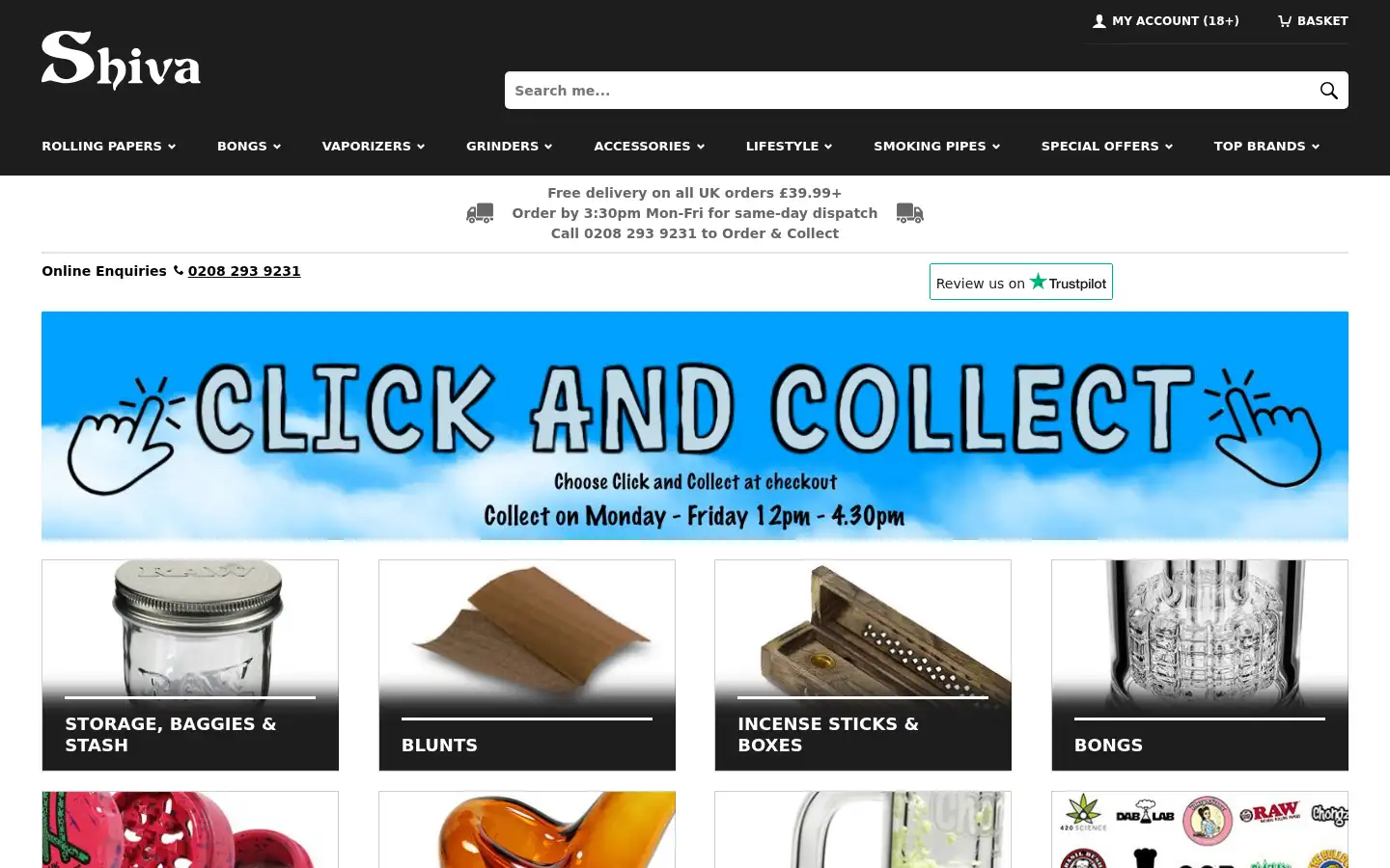 Screenshot of shivaonline.co.uk
