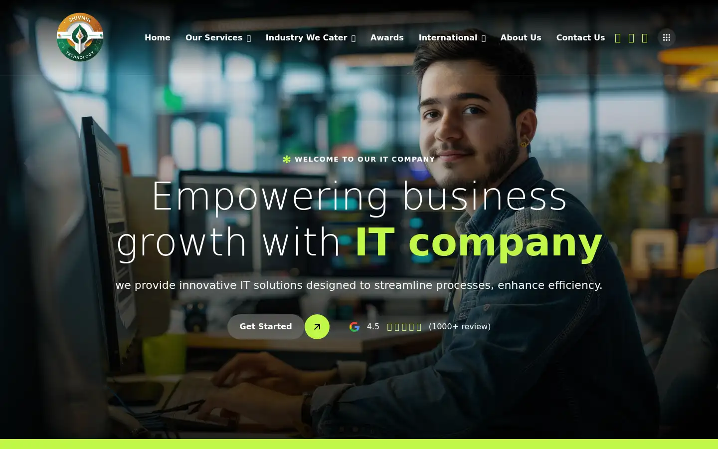 Screenshot of shivniktechnology.com