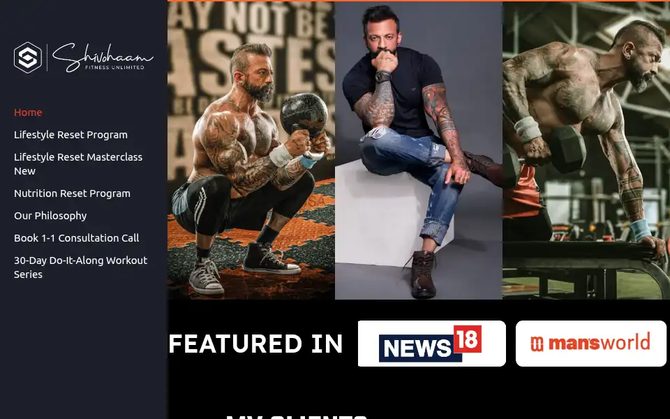 Screenshot of shivohaamofficial.com