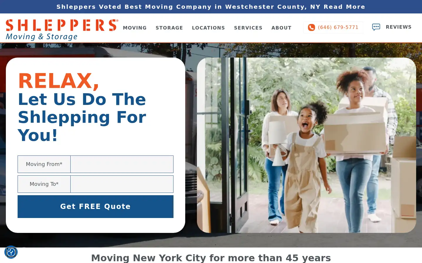 Screenshot of shleppers.com