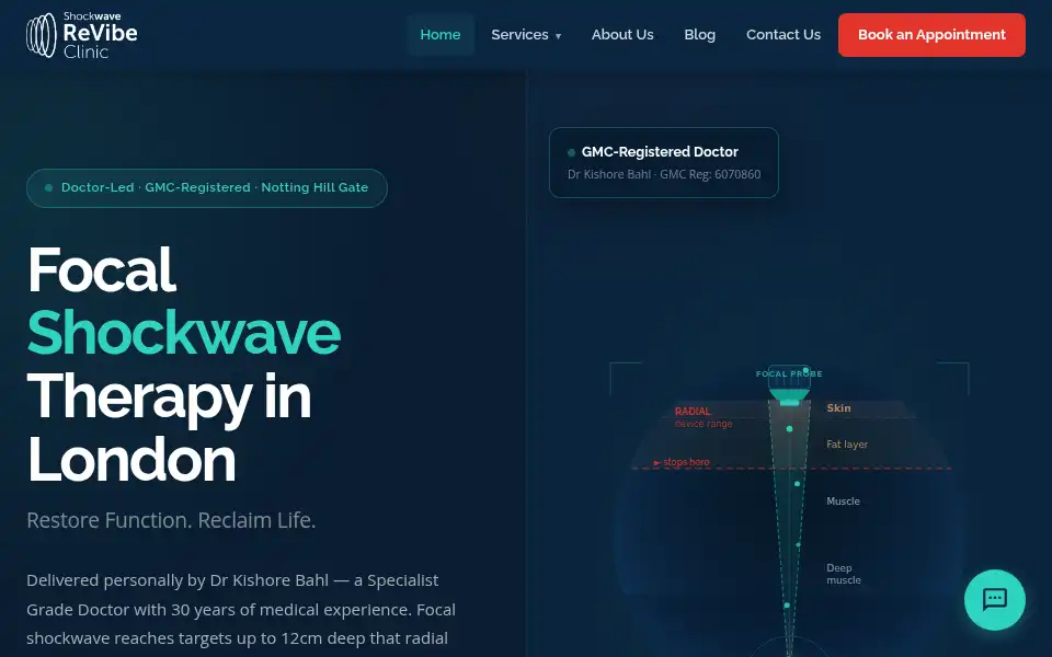 Screenshot of shockwave-revibe.co.uk