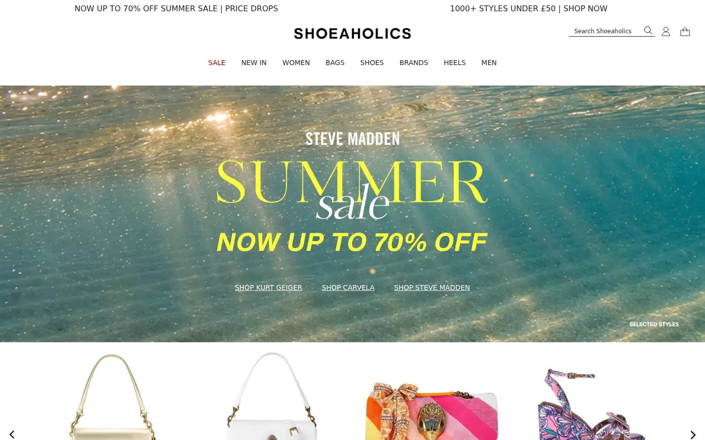 Screenshot of shoeaholics.com