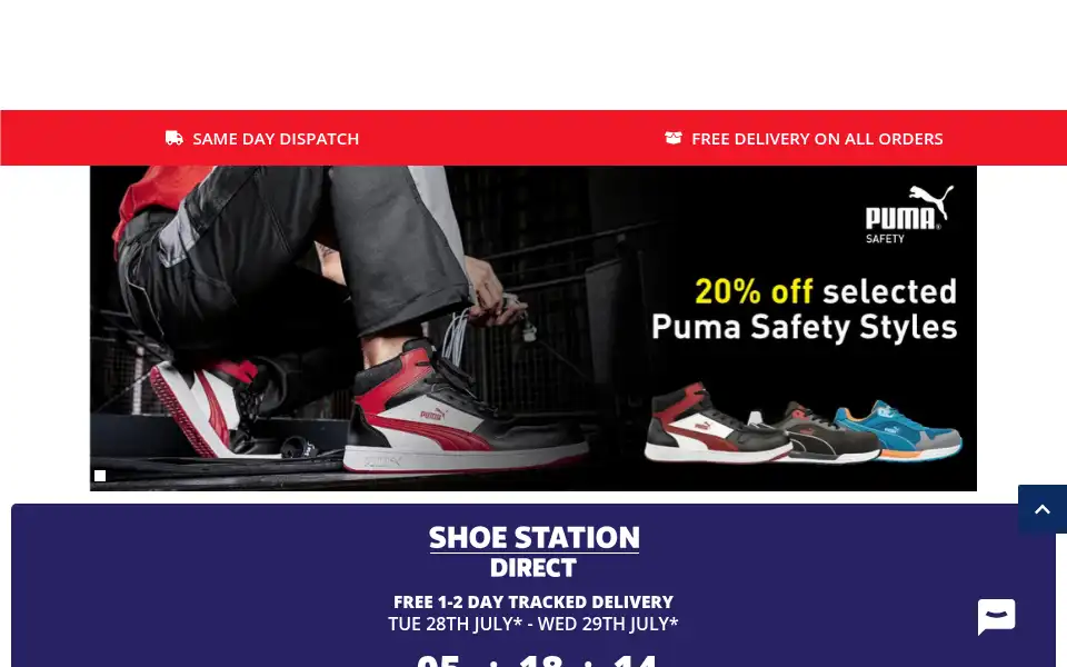 Screenshot of shoestationdirect.co.uk