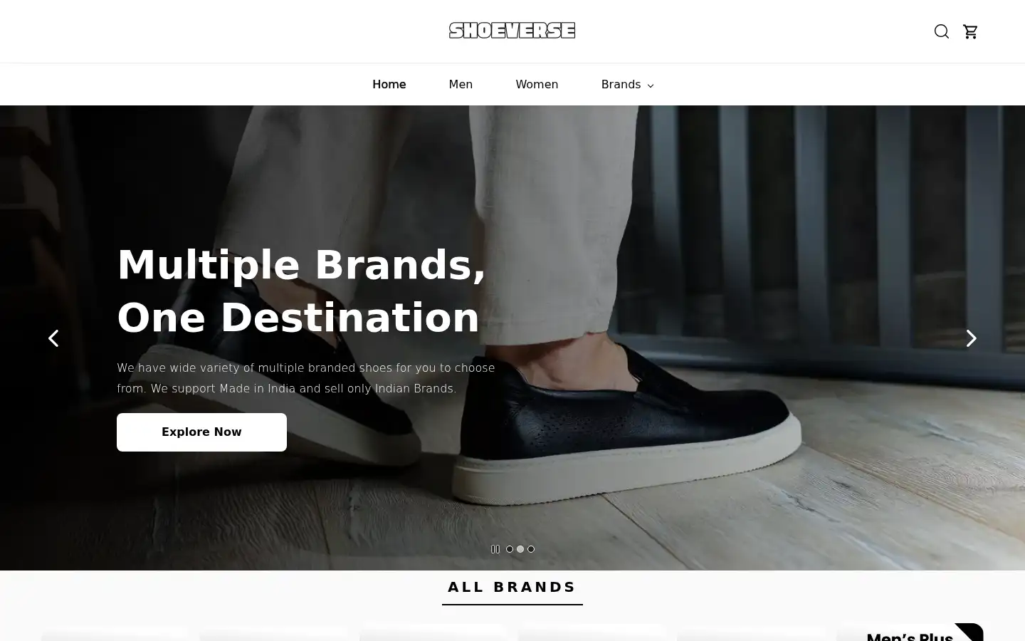 Screenshot of shoeverse.co.in