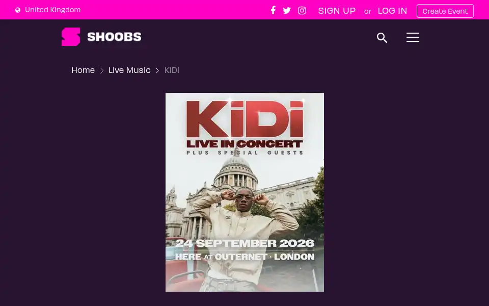 Screenshot of shoobs.com
