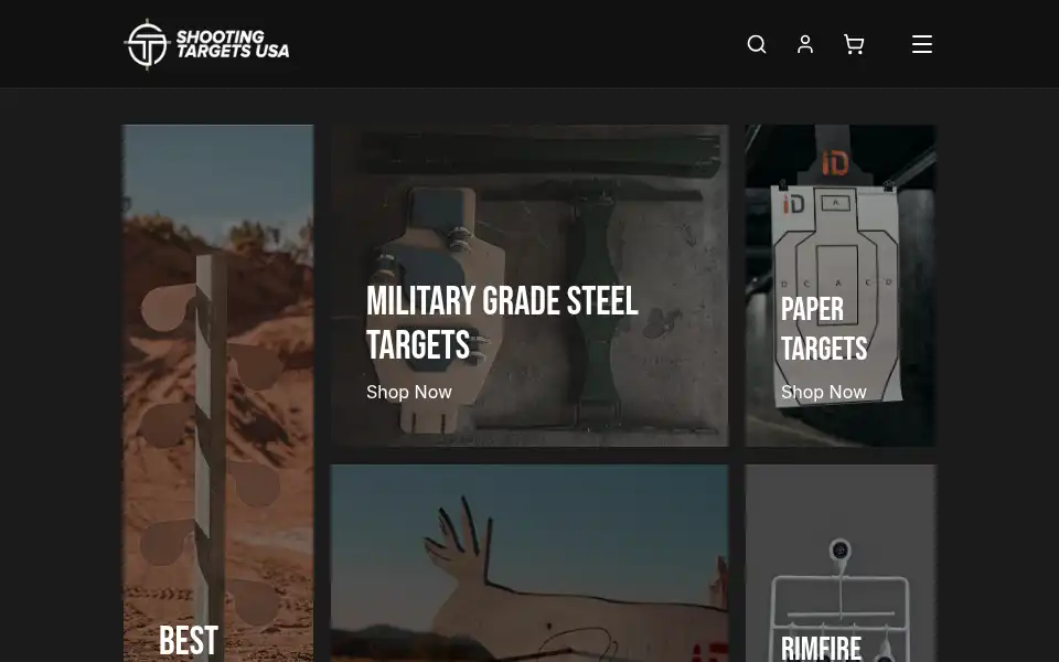 Screenshot of shootingtargetsusa.com