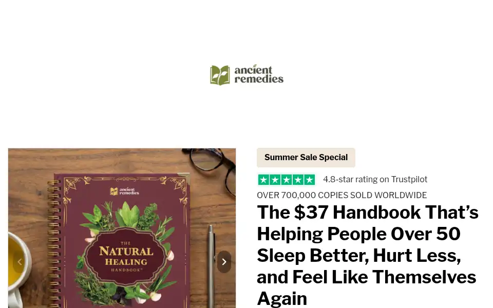 Screenshot of shop.ancientremedies.com