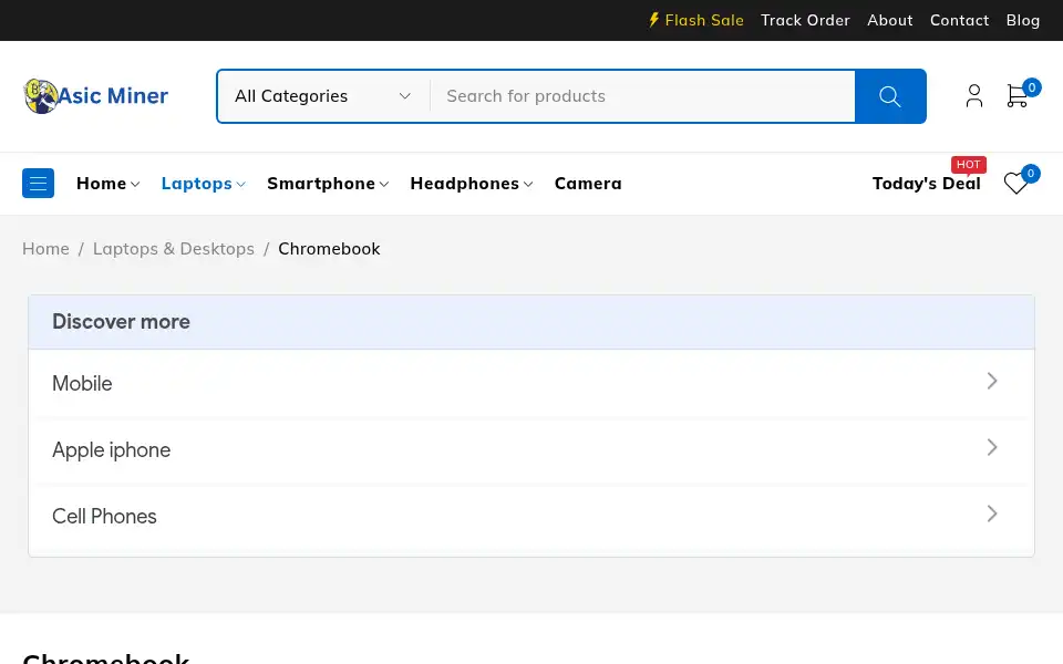 Screenshot of shop-asicminer.com