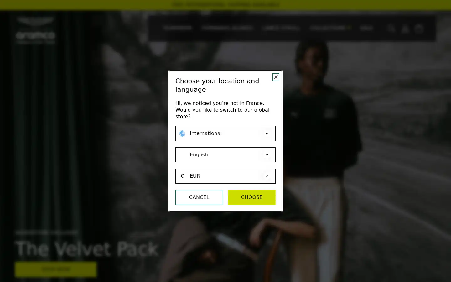 Screenshot of shop.astonmartinf1.com