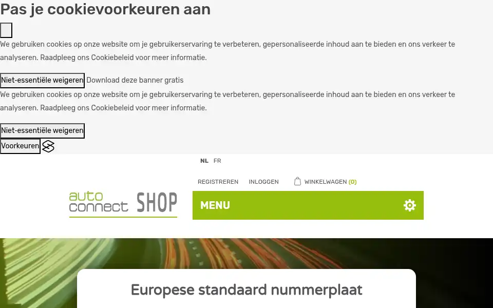 Screenshot of shop.autoconnect.be