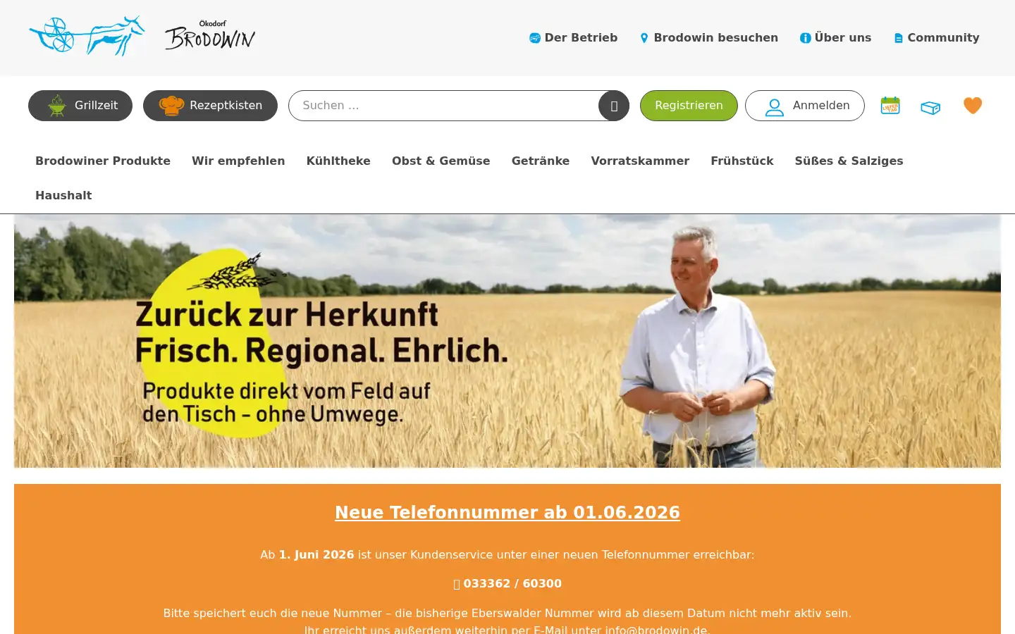 Screenshot of shop.brodowin.de