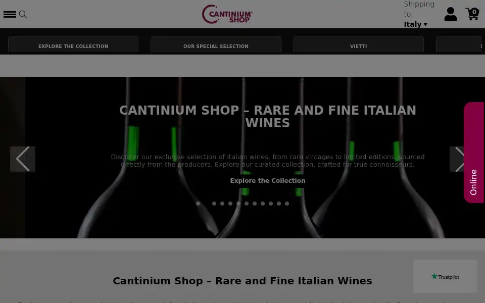 Screenshot of shop.cantinium.com