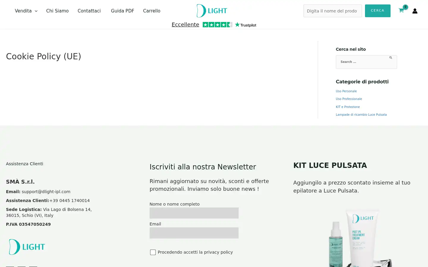 Screenshot of shop.dlight-ipl.com