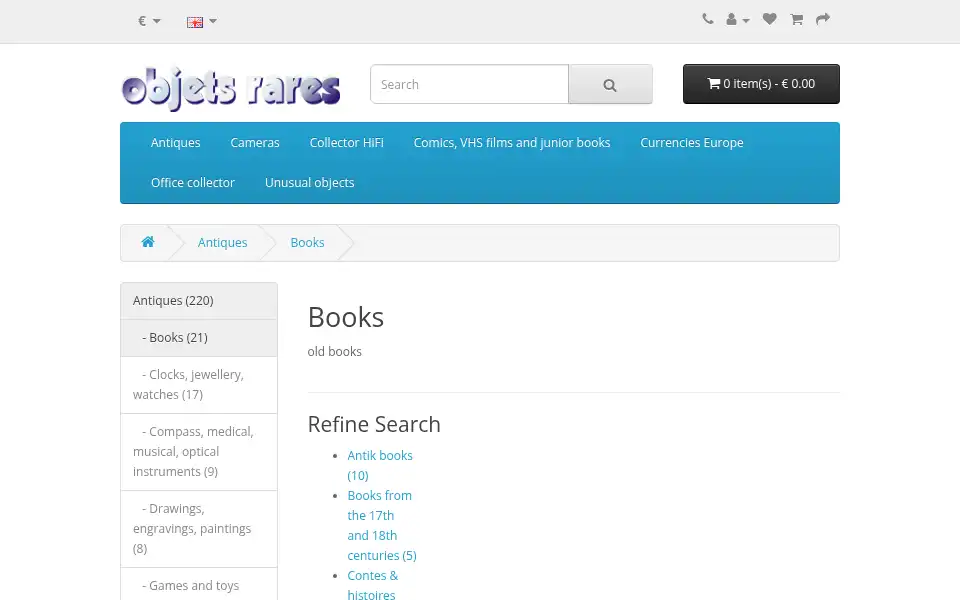 Screenshot of shop.edt.ch
