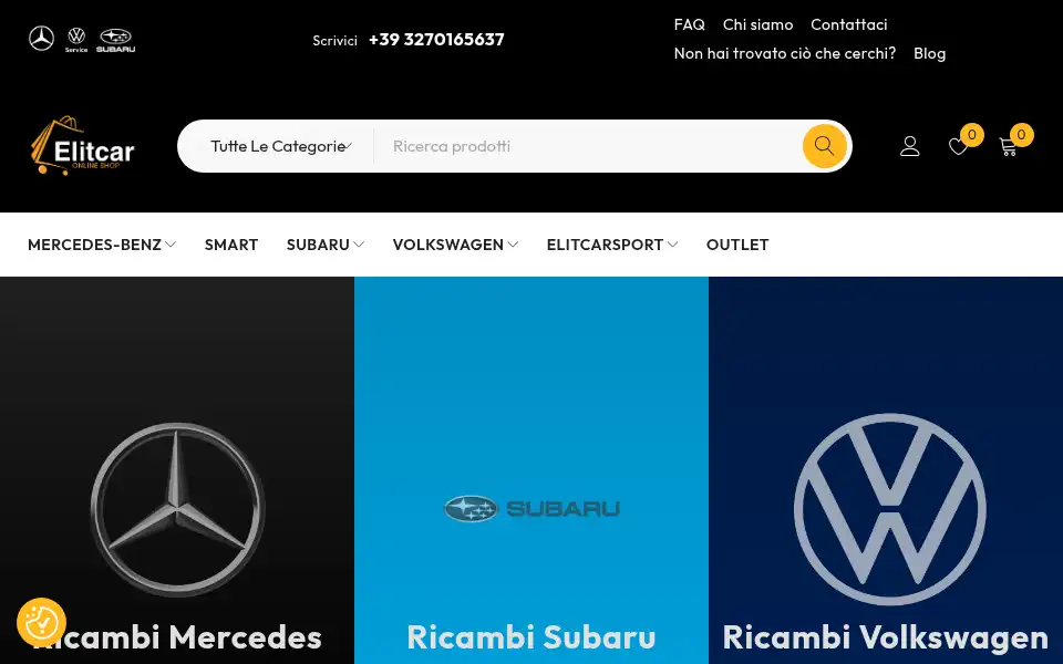 Screenshot of shop.elitcar.it