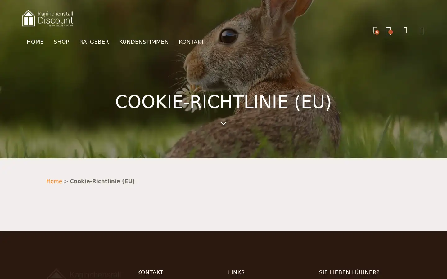 Screenshot of shop.kaninchenstall-discount.de