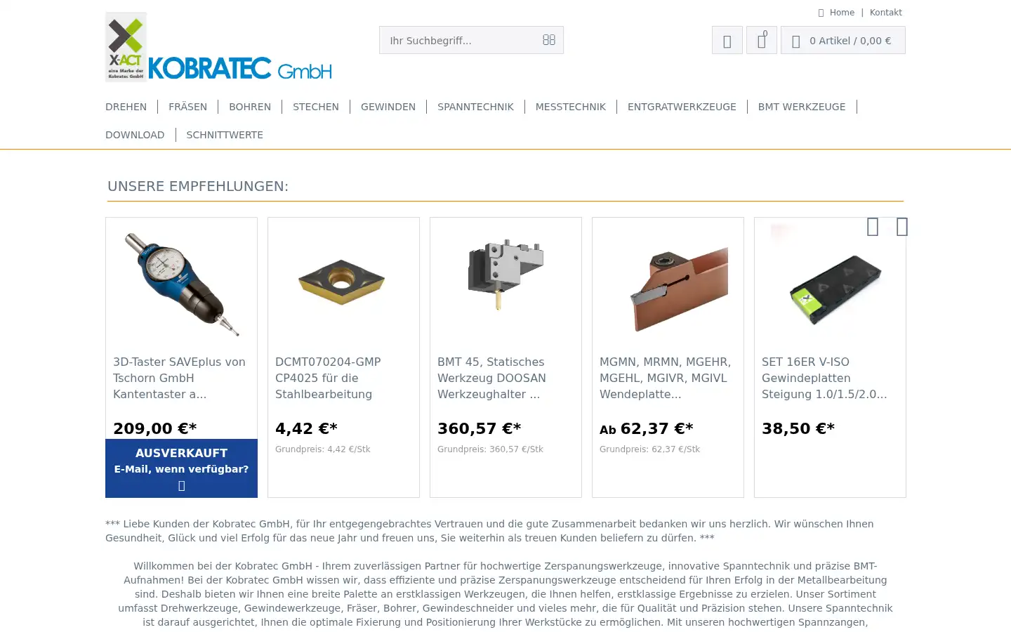 Screenshot of shop.kobratec.com