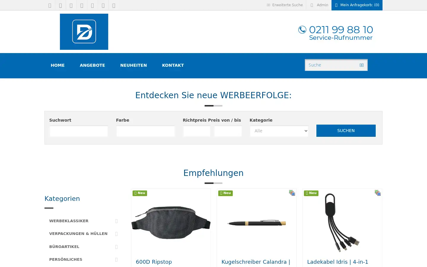 Screenshot of shop.kukwerbemittel.de