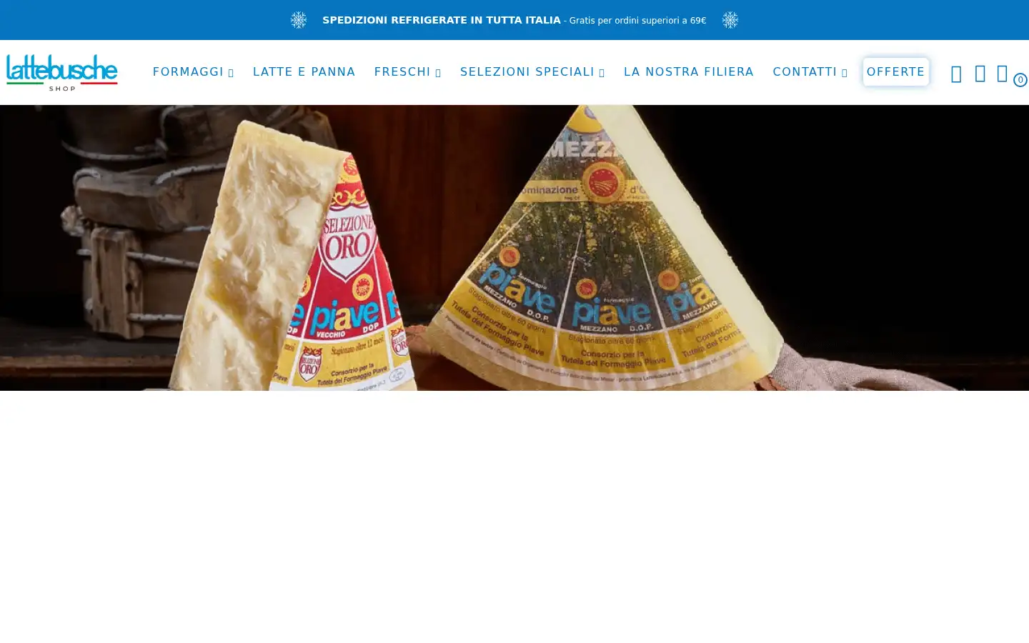 Screenshot of shop.lattebusche.com