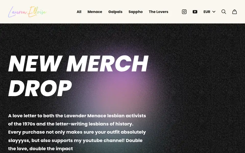 Screenshot of shop.laurenelloise.com