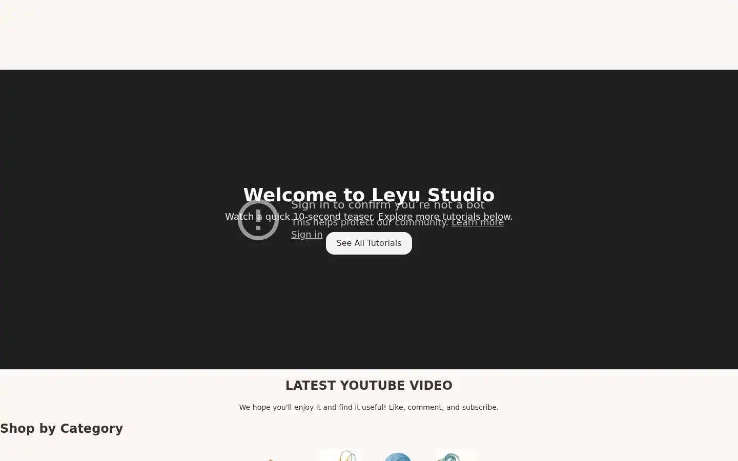 Screenshot of shop.leyu.studio