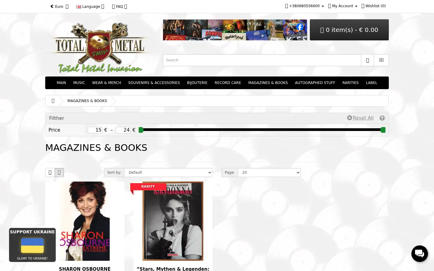 Screenshot of shop.metalscraprecords.com