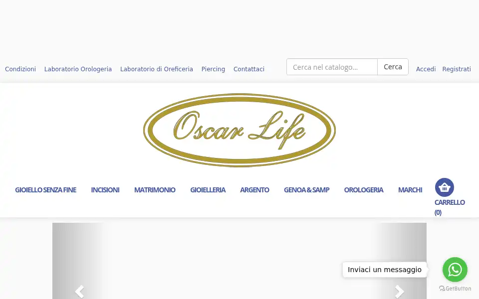 Screenshot of shop.oscarlife.it