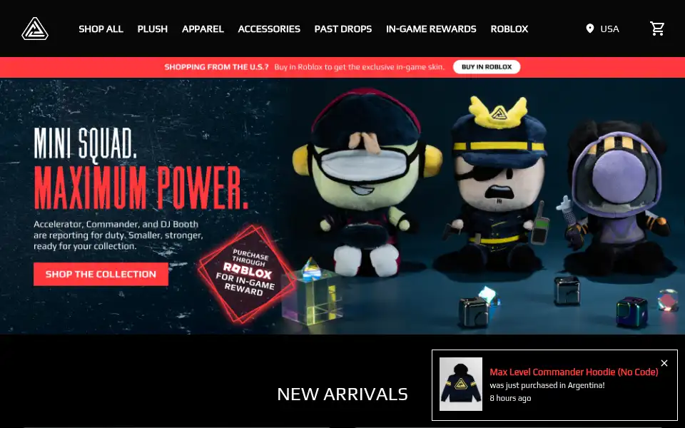 Screenshot of shop.paradoxum.games