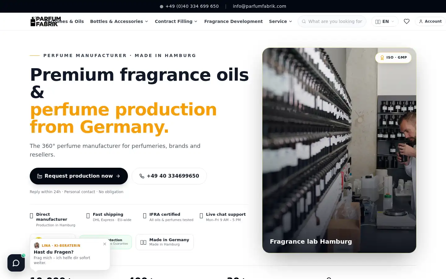 Screenshot of shop.parfumfabrik.com