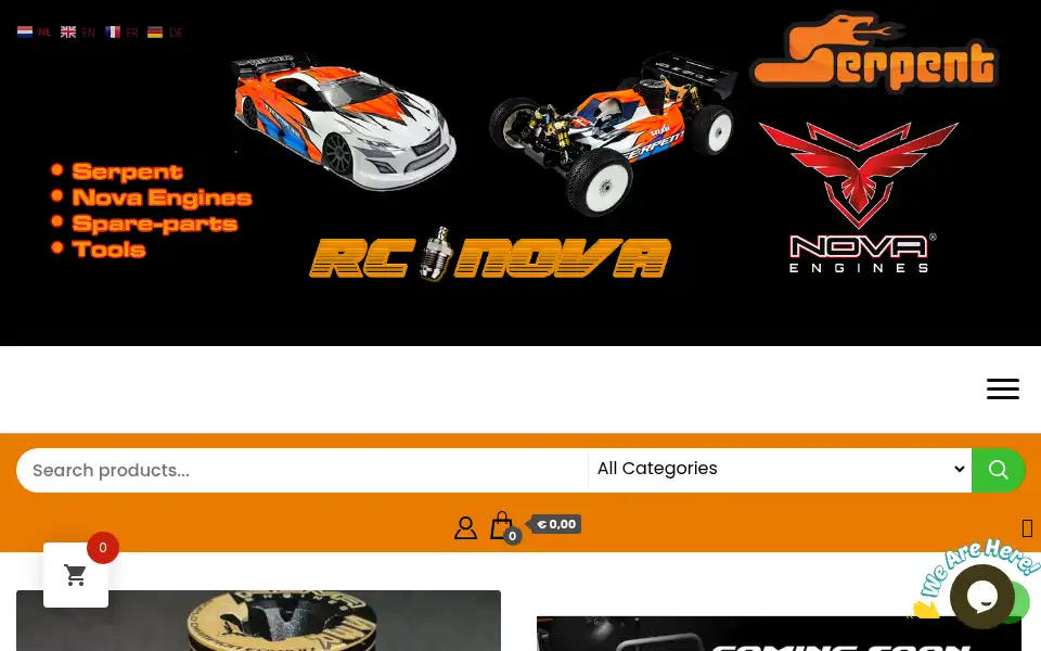 Screenshot of shop.rcnova.be
