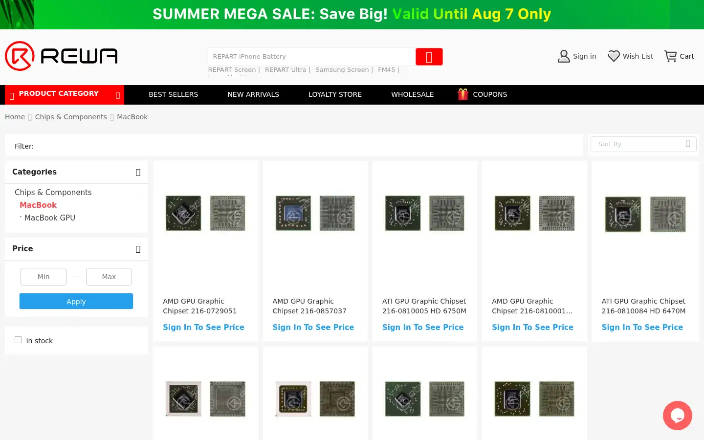 Screenshot of shop.rewa.tech