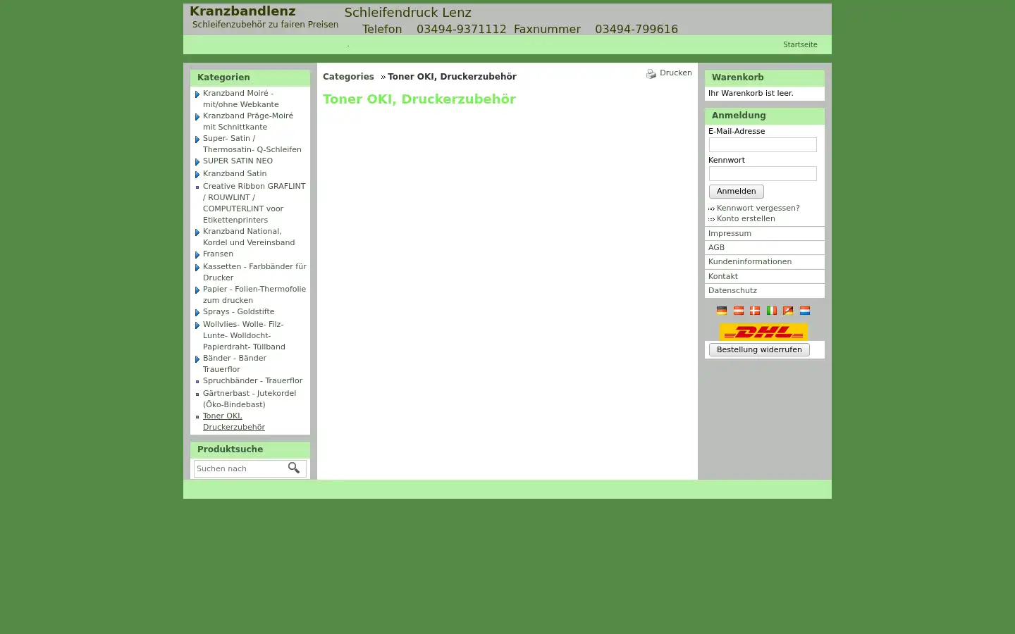 Screenshot of shop-schleifenlenz.de