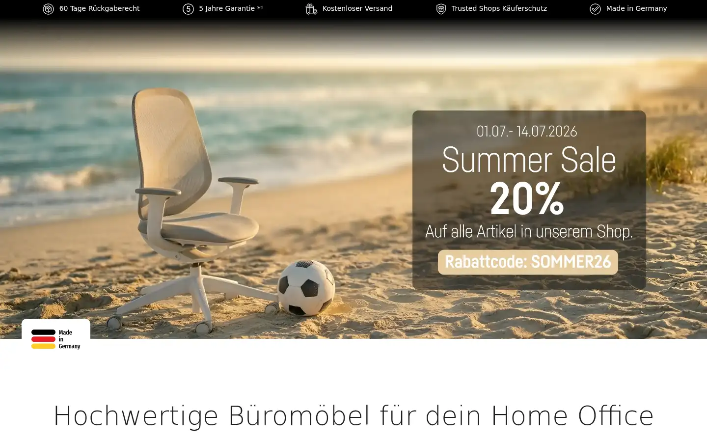 Screenshot of shop.sedus.com