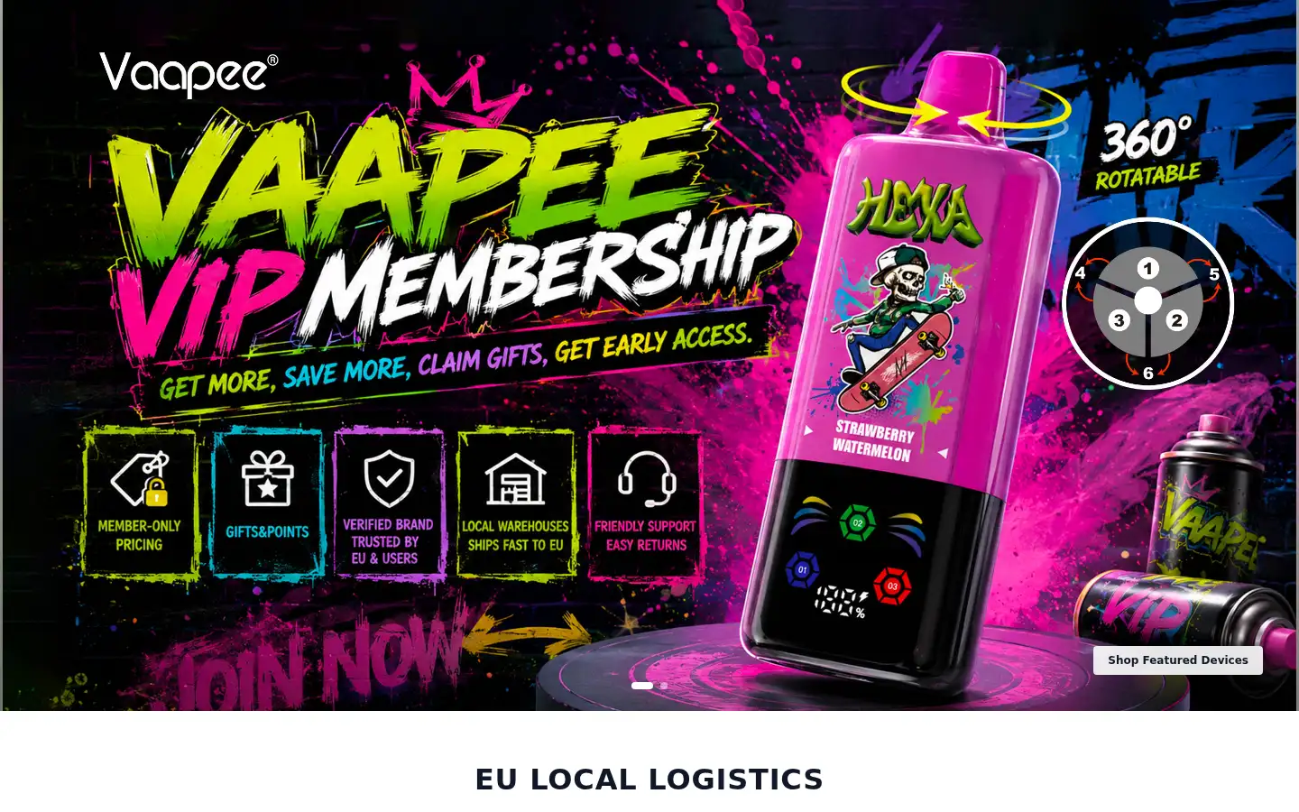 Screenshot of shop.vaapee.com