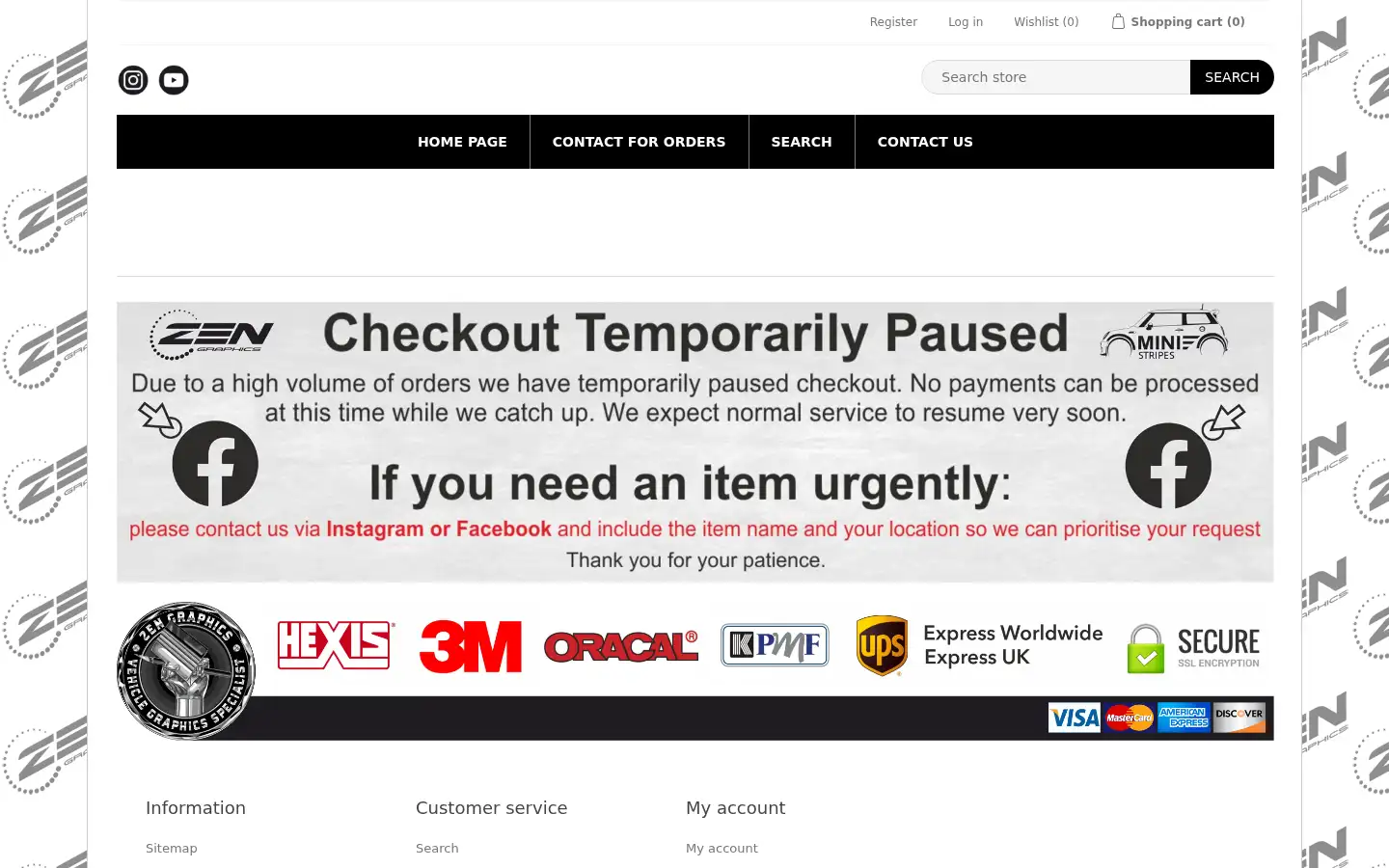 Screenshot of shop.zengraphics.co.uk