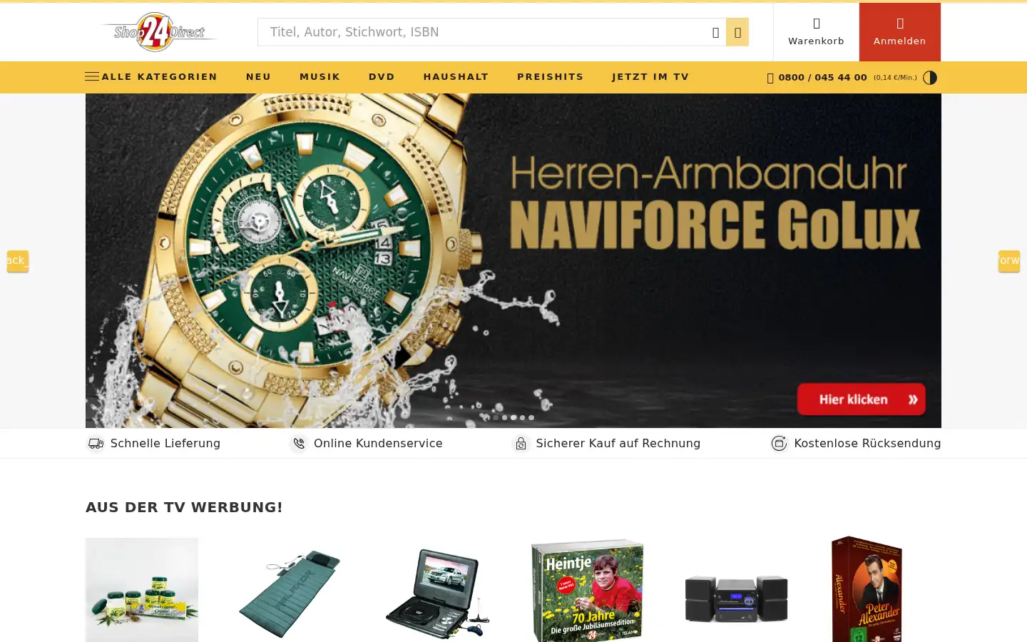 Screenshot of shop24direct.at