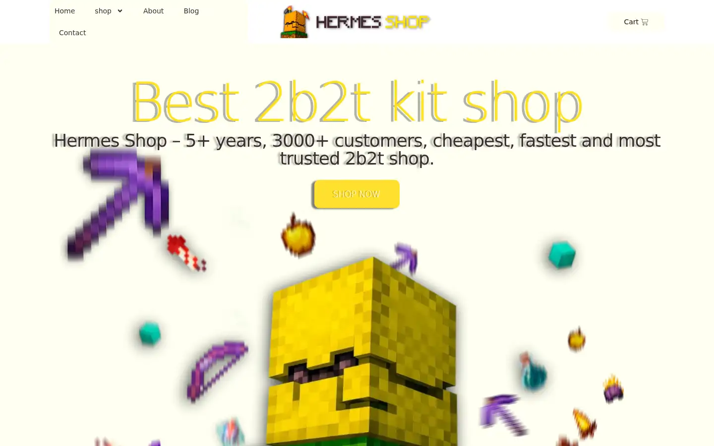 Screenshot of shop2b2t.com