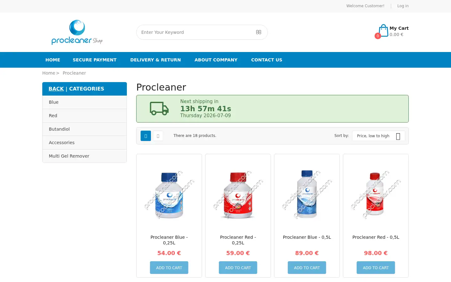 Screenshot of shopandclean.com